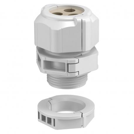 Separable cable gland, sealing insert, multiple, light grey