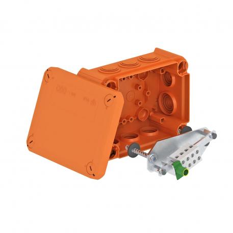 FireBox T100ED with plug-in seal and internal fastening 136x102x57 | 10 | IP66 | 8x M25 2x M32 | Pastel orange; RAL 2003