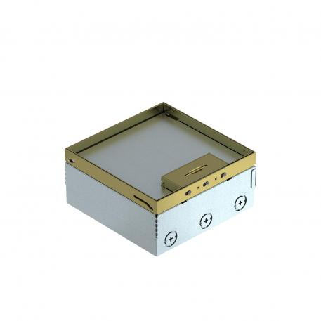 UDHOME4 floor box, freely equippable, brass 15